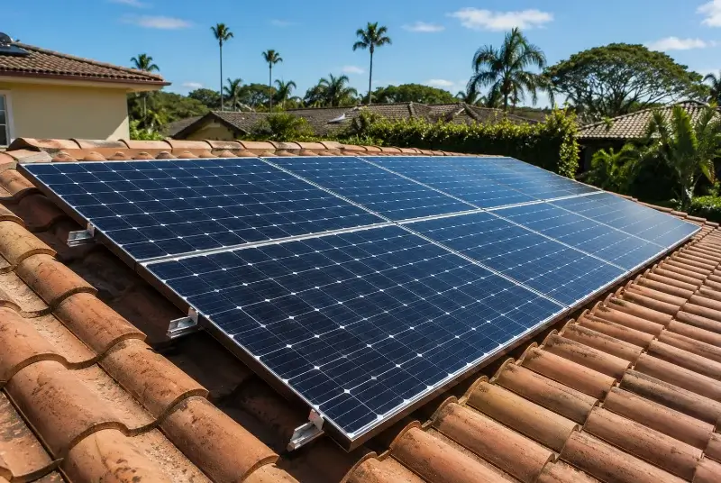 Installation de panneaux solaires à la Réorthe
